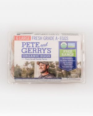 Pete & Jerry’s Large Organic Eggs 6 Pack – 30/Case