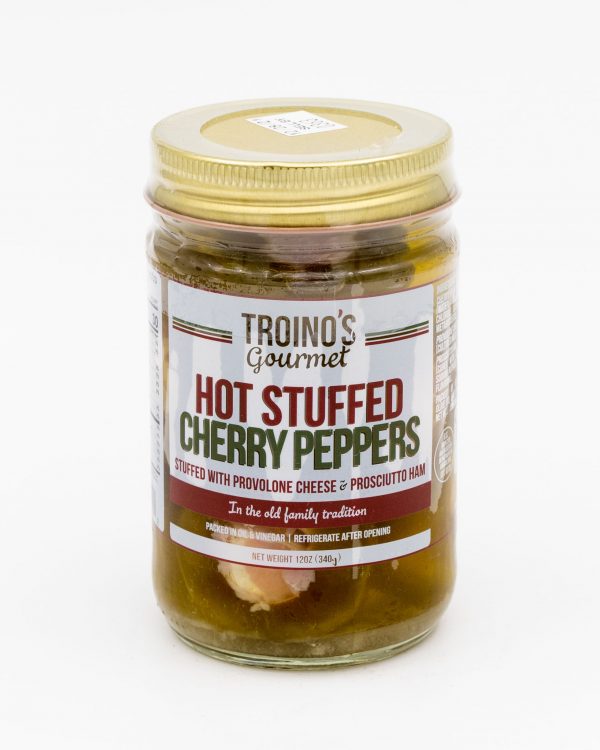 Troinos Hot Stuffed Cherry Peppers - 12oz