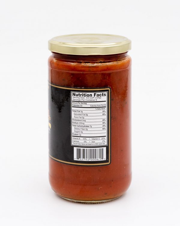 wrights farm pasta sauce nutritional